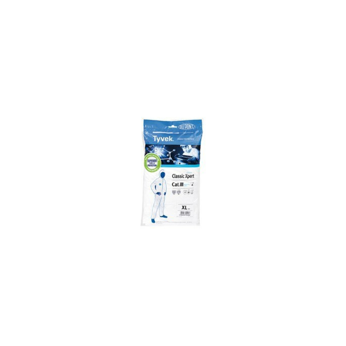 DUPONT Tuta da lavoro tipo 5/6 Tyvek 500 Xpert, bianco, Tg. unisex: 2XL