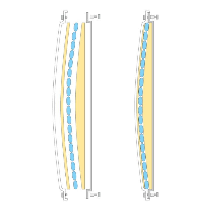 DURABEL Miroir de circulation IceFree ECO 600 mm thermoactif rond avec collier universel