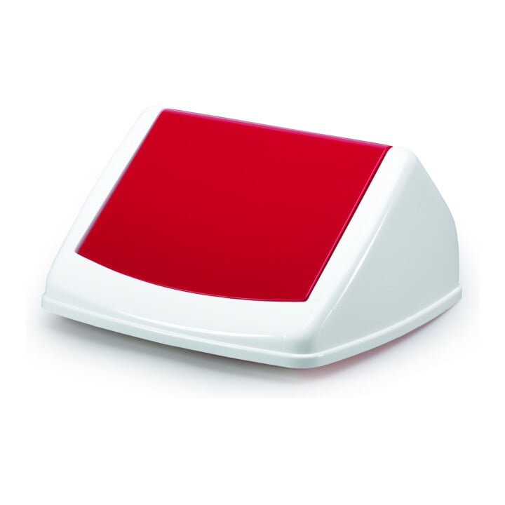 DURABIN Abfallbehälter Flip 40 weiß/rot 40l