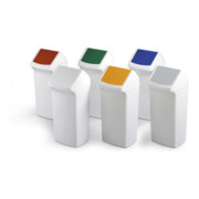 Durable Abfallbehälter SQUARE 40l Weiß/Gelb