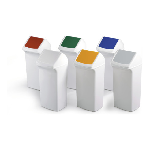 Durable Abfallbehälter SQUARE 40l Weiß/Grau