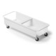 Durable Abfallbehälter SQUARE TROLLEY DUO 40l weiss-1