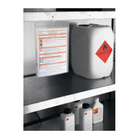 Durable Aushangtasche DIN A4 mit Öse transparent dokumentenecht PP-Folie 10 St./VE