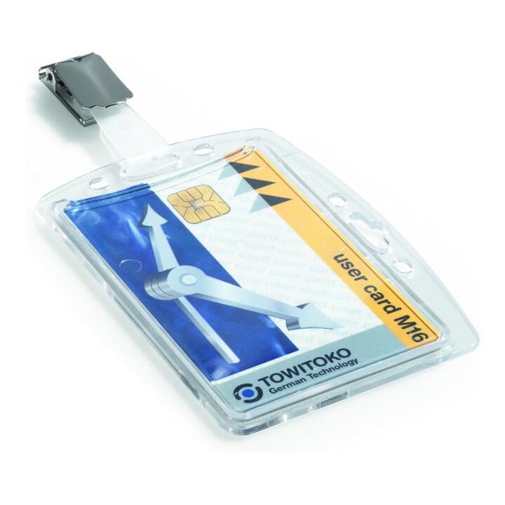 DURABLE Ausweishalter HARTBOX Clip 1 Karte 25 St.
