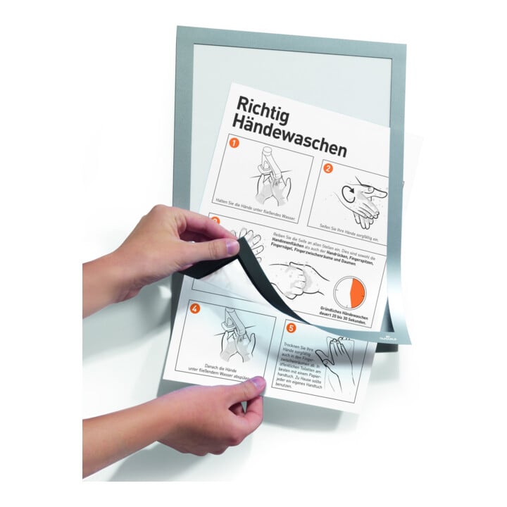 DURABLE Cadre d’information DURAFRAME® A4 10 pièces argenté
