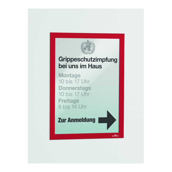 DURABLE Cadre d'information DURAFRAME® A4 2 pièces rouge