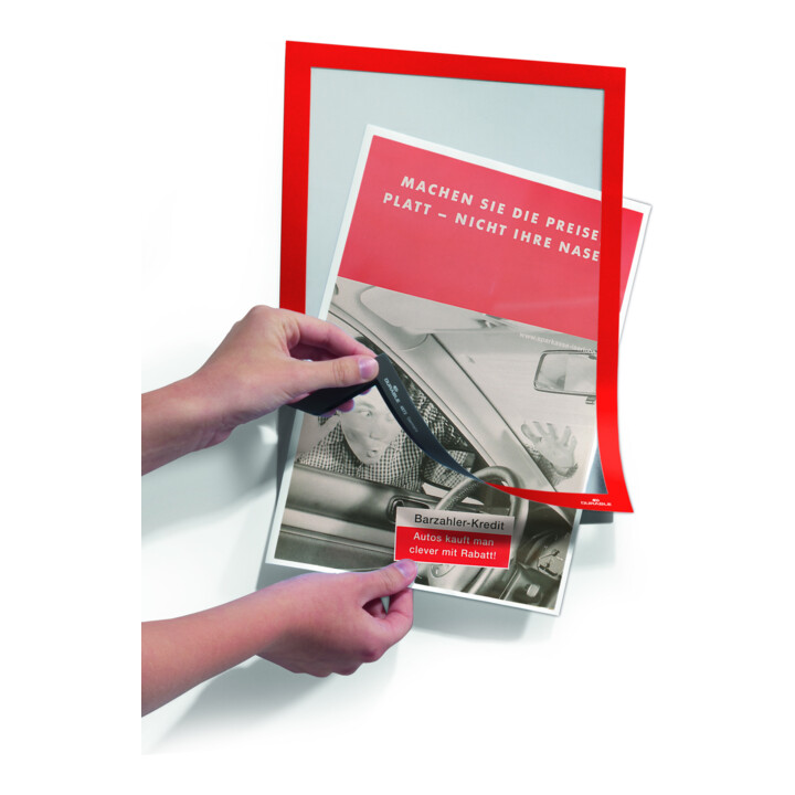 DURABLE Cadre d'information DURAFRAME® A4 2 pièces rouge