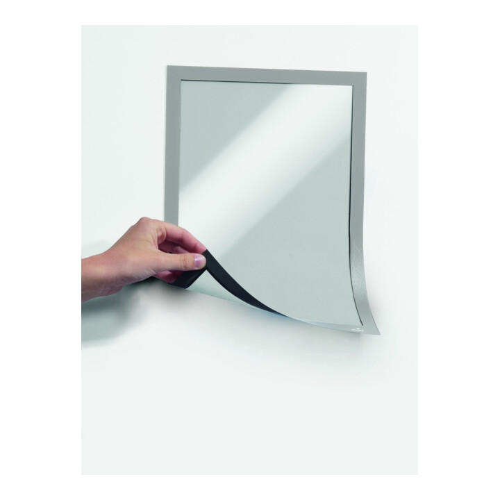 Durable Cadre d'information DURAFRAME® MAGNETIC A4 argent 5 pièces