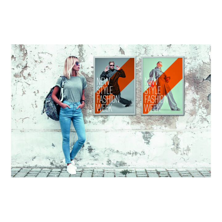 Durable Cadre pliant aluminium OUTDOOR A4 argenté
