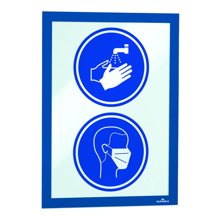 Durable Cadres d’information DURAFRAME® A4 10 pièces bleu foncé