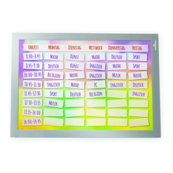 Durable Cadres d’information DURAFRAME® A4 2 pièces argentés