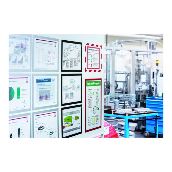 Durable Cadres d'information DURAFRAME® MAGNETIC A4 rouge 5 pièces