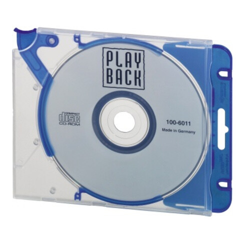 DURABLE CD/DVD Box QUICKFLIP COMPLETE 526906 bl/tr 5 St./Pack.