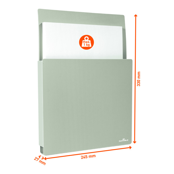 DURABLE Dokumentenhalter INFO BOX A4 magnetisch grau 507310