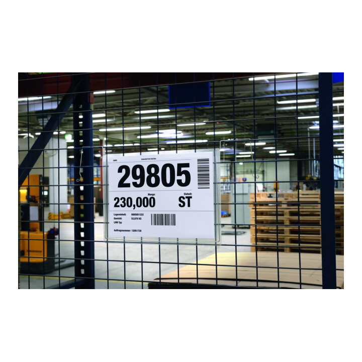 Durable Drahtbügeltasche A4 quer PP 50 Stk Transparent