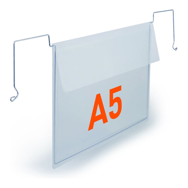 Durable Drahtbügeltasche A5 quer PP 50 Stk transparent