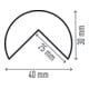 DURABLE Eckschutzprofil C19 1m gelb/schwarz