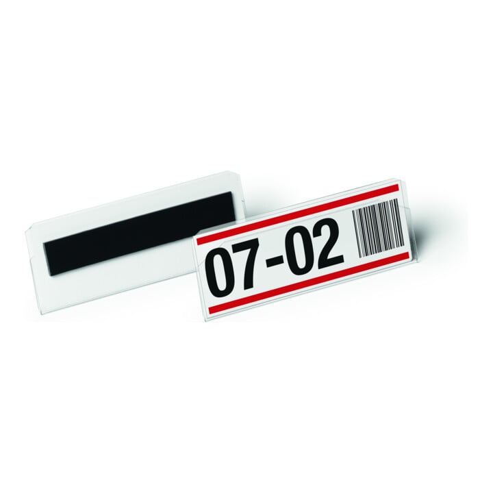 Durable Etikettentasche HARD COVER magnetisch 100 x 38 mm