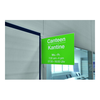 Durable Gangschild selbstklebend A4 quer 10 Stk transparent