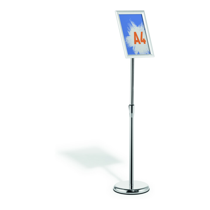 Durable Info-Bodenständer mit Aluminium Klapprahmen A4