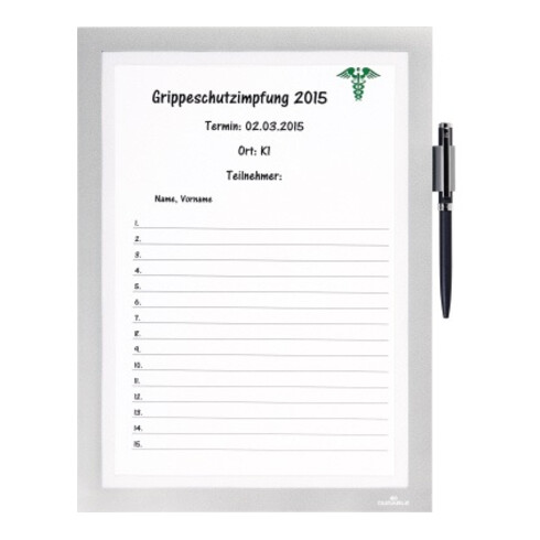 DURABLE Info-Rahmen DURAFRAME NOTE A5 499423 metallic silber