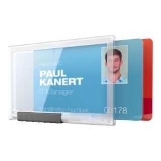 DURABLE Kartenhalter PUSHBOX DUO 892119 10 St./Pack.