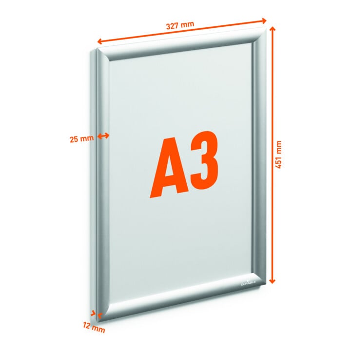 DURABLE Klapprahmen Aluminium A3 silber
