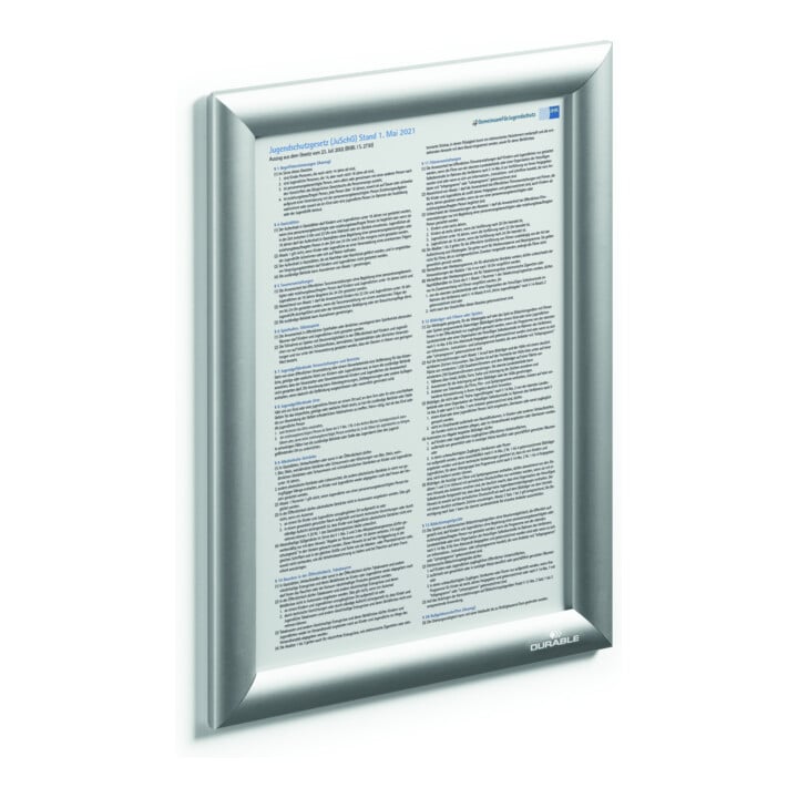 DURABLE Klapprahmen Aluminium A4 silber