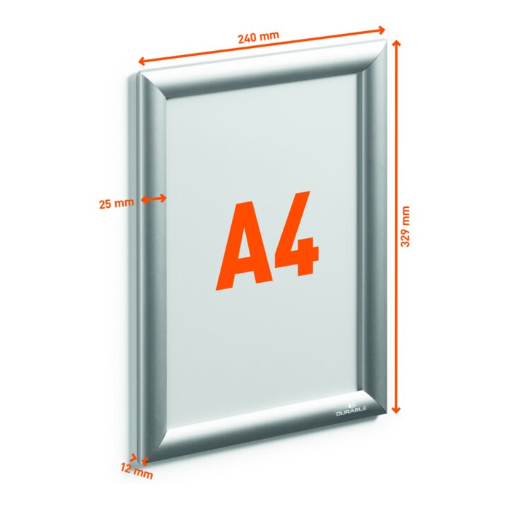 DURABLE Klapprahmen Aluminium A4 silber
