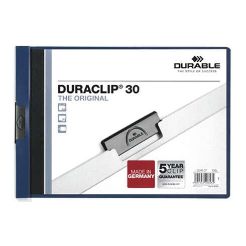 DURABLE Klemmmappe DURACLIP 224607 A4quer 30Bl d.blau