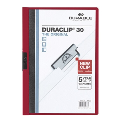 DURABLE Klemmmappe DURACLIP 30 220031 DIN A4 Polyethylen aubergine