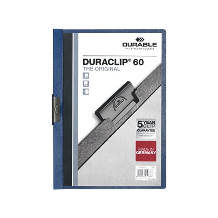 DURABLE Klemmmappe DURACLIP 60 220907 DIN A4 Hartfolie dunkelblau