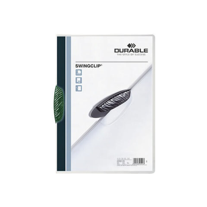 DURABLE Klemmmappe SWINGCLIP 226005 DIN A4 max. 30Bl. Klemme gn