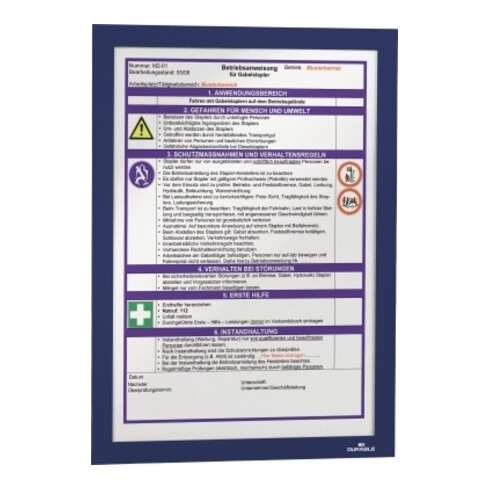 Durable Magnetrahmen DURAFRAME A4 Dunkelblau