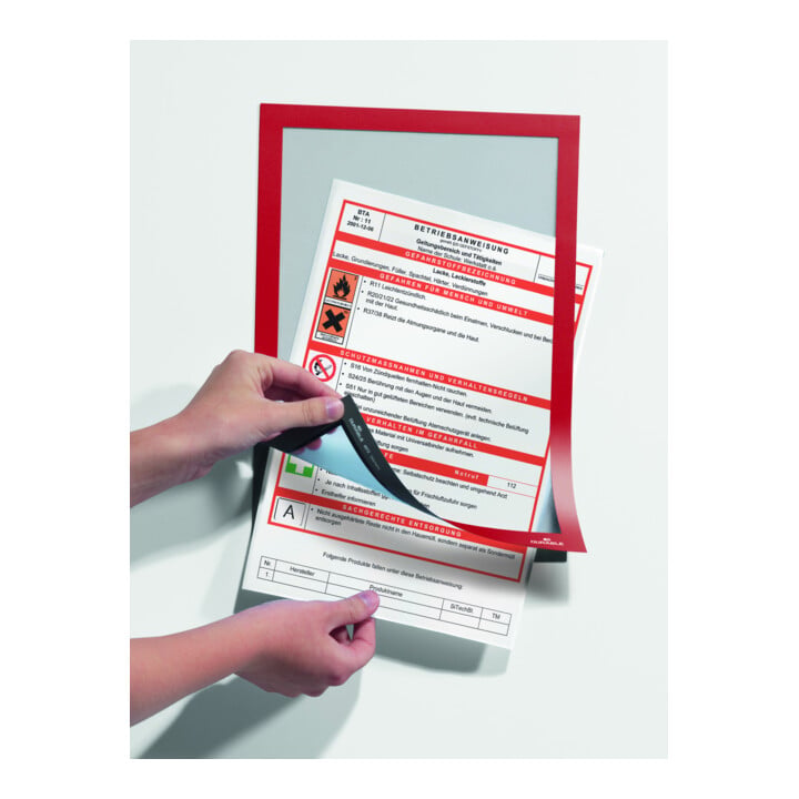 Durable Magnetrahmen DURAFRAME A4 - Großverpackung Rot