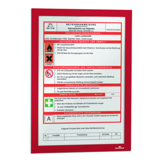 Durable Magnetrahmen DURAFRAME A4 Rot
