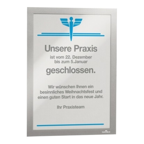 Durable Magnetrahmen DURAFRAME A4 Silber