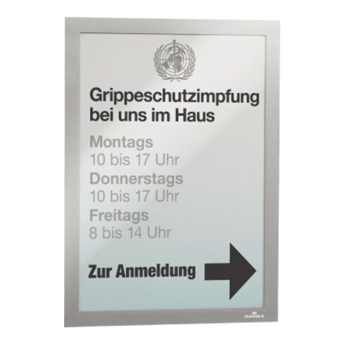 Durable Magnetrahmen DURAFRAME A4 Silber
