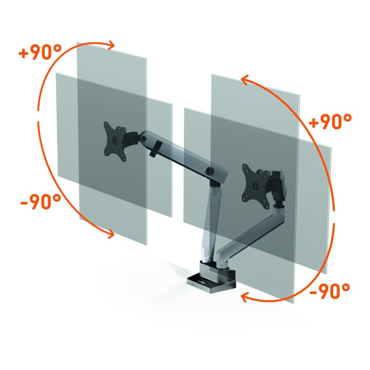 DURABLE Monitor Halterung SELECT PLUS 509723 silber