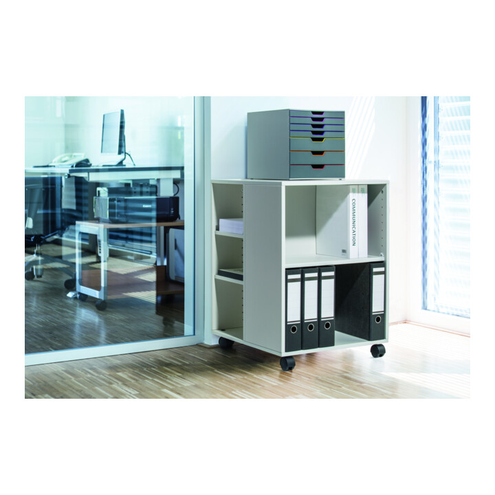 Durable Multifunktions-Fahrwagen Trolley Grau 6 Böden