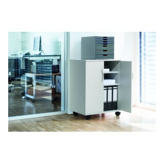 DURABLE Multifunktionswagen 74/53 geschlossen grau