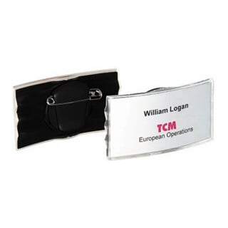 DURABLE Namenschild konvex 812858 75x40mm Acryl tr 25 St./Pack