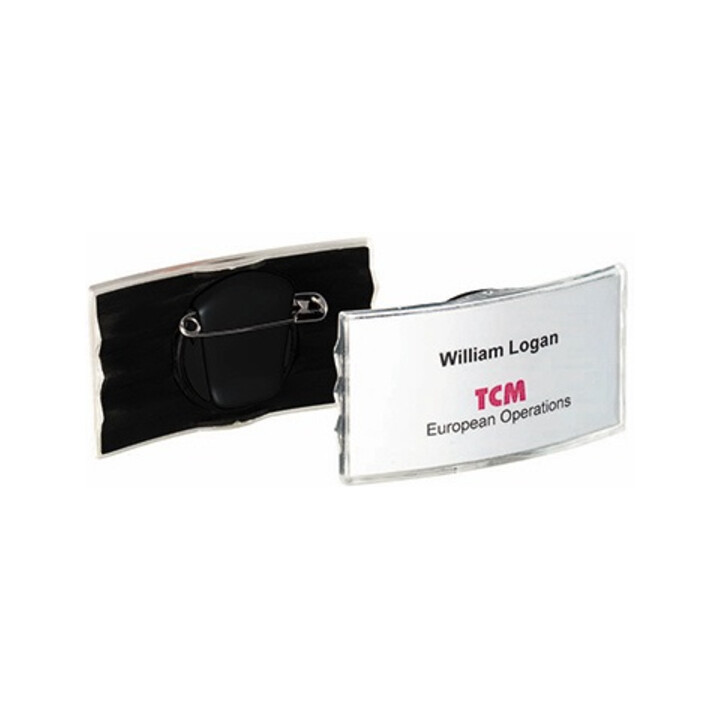 DURABLE Namenschild konvex 812858 75x40mm Acryl tr 25 St./Pack