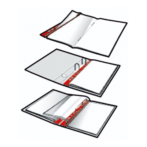 DURABLE Ordnungsschiene 293502 DIN A4 max. 150Bl. ws 50 St./Pack.