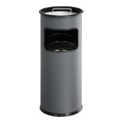Durable Papierkorb metall mit Ascher Anthrazit 17l-3