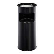 Durable Papierkorb metall mit Ascher Schwarz 17l-3