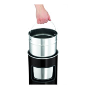 Durable Papierkorb safe mit Ascher Schwarz 17l