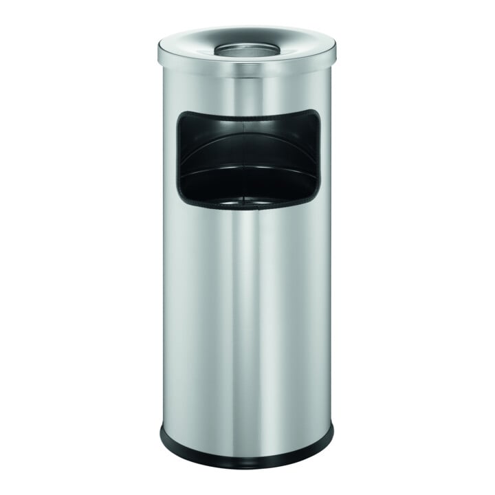 DURABLE Papierkorb Metall 17L rund mit Ascher SAFE schwarz