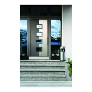 Durable Papierkorb safe mit Ascher Silber 17l