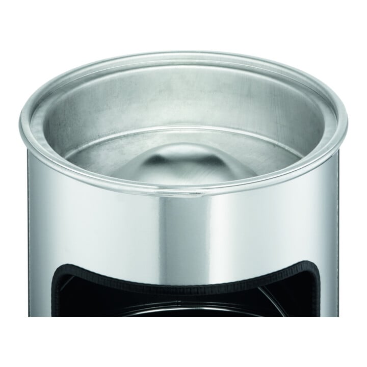 DURABLE Papierkorb 17L rund Metall mit Ascher SAFE silber